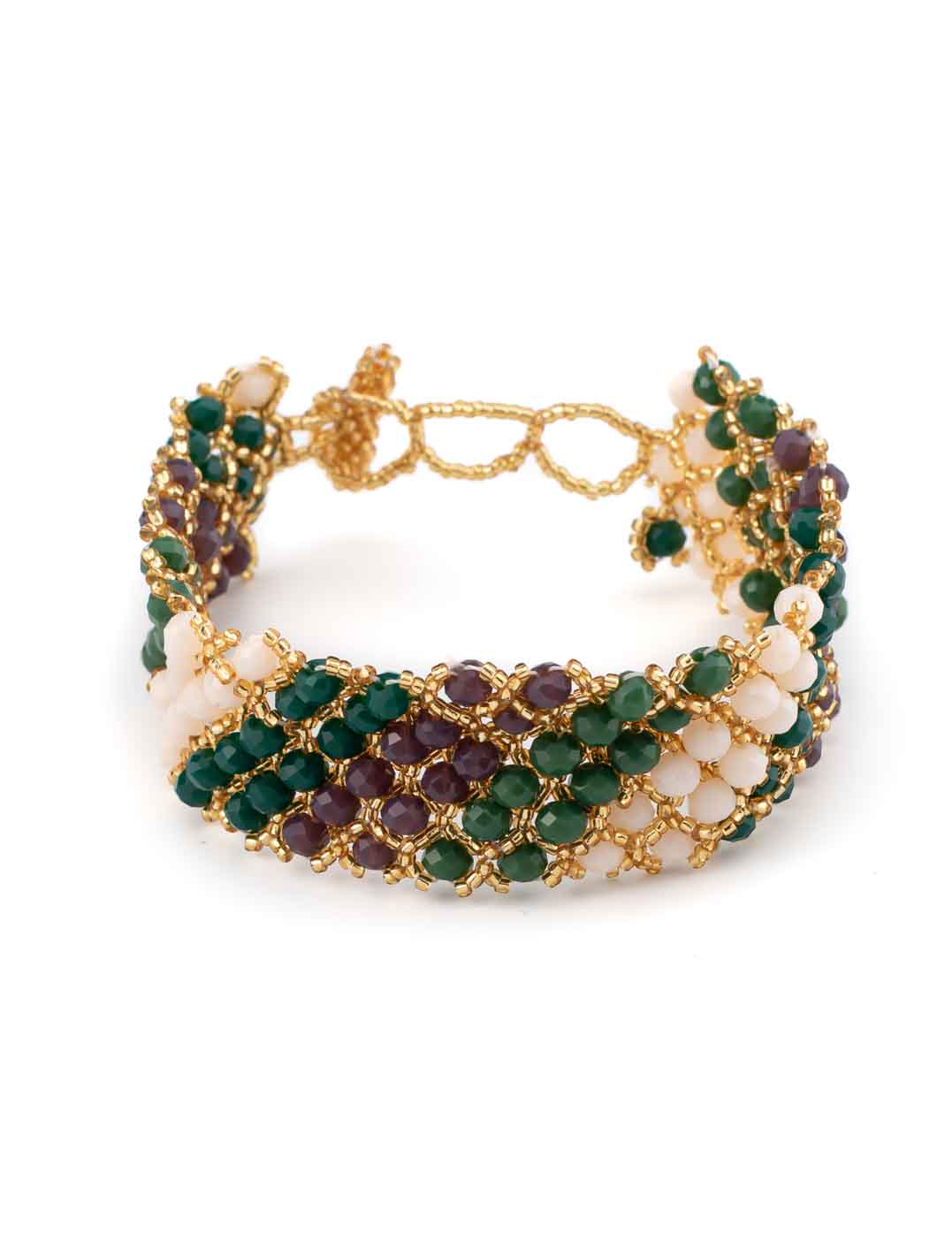 Crystal Net Wide Bracelet