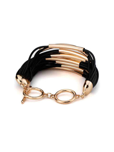 Elegant chic Multilayer Faux Leather Bracelet