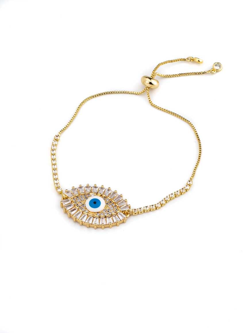 Elegant Evil Eye Adjustable Bracelet