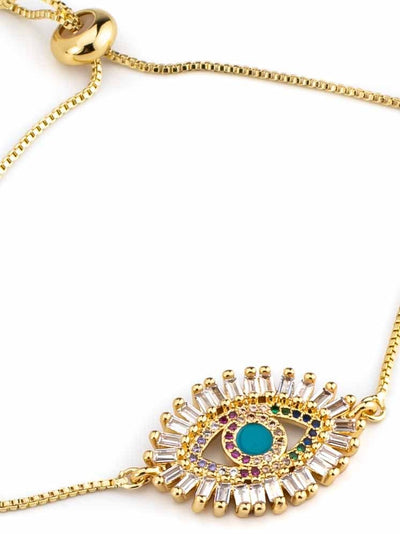 Elegant Evil Eye Adjustable Bracelet