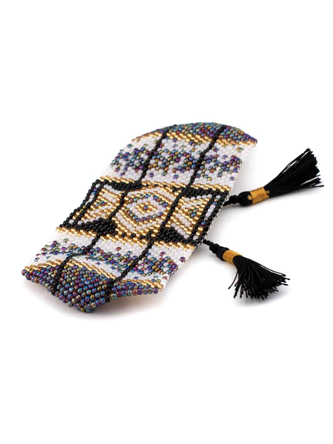 Elegant miyuki beads native design hippie chic adjustable wide bracelet