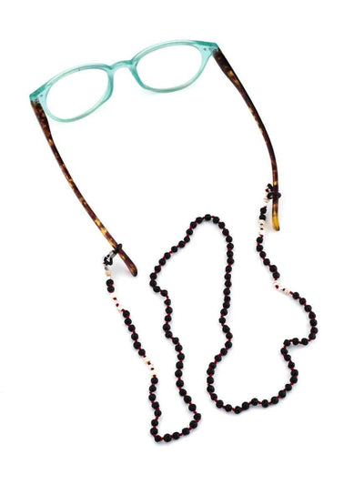 Eye Glasses Lava Stone Chain