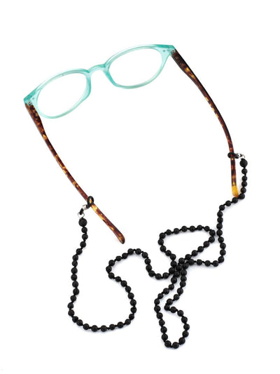 Eye Glasses Lava Stone Chain