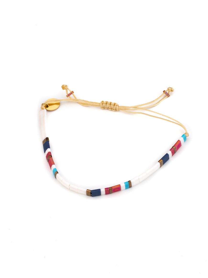 Adjustable Rope Miyuki Tila Glass Beads Bracelet