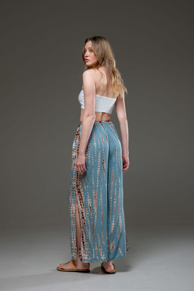 Soft  Rayon Turquoise tie dye Pant 