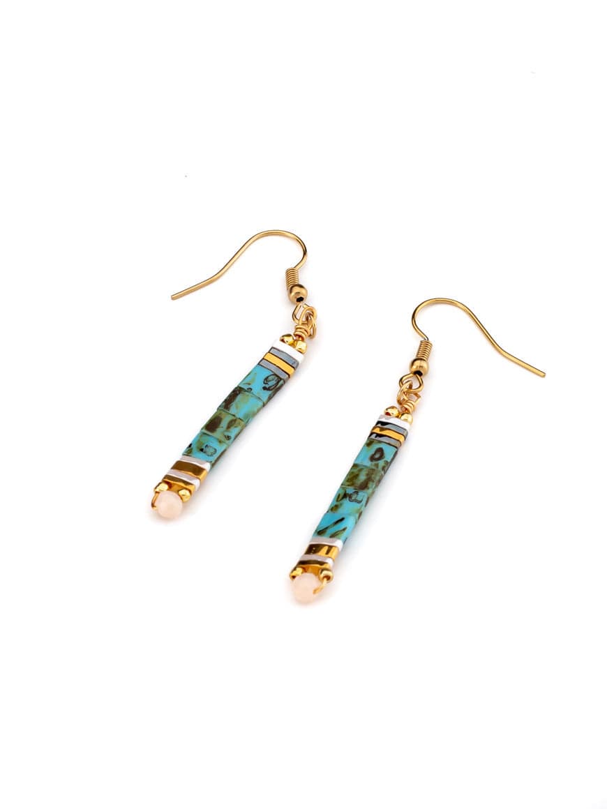 Tila Miyuki Seed Glass Beads Elegant Earrings