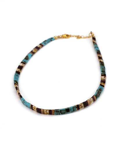 Miyuki Tila  Glass Beads Sort Necklace