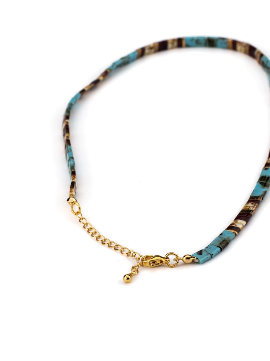 Miyuki Tila  Glass Beads Sort Necklace