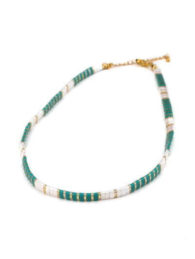 Miyuki Tila  Glass Beads Sort Necklace