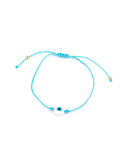 Rope braided evil Eye Minimal Bracelet