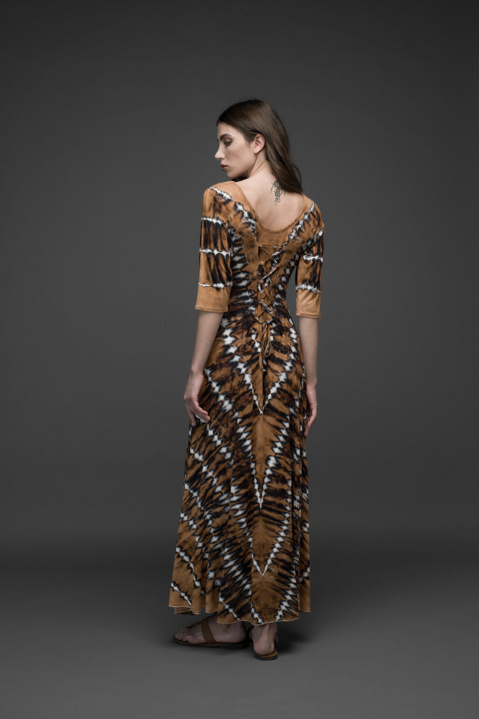 brown and white tie dye dress Tie dye dress, Festival maxi dress, Hippie dress, Summer dress, Lounge dress, Dress with pockets