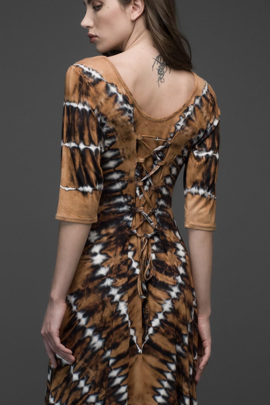 Artistic Tie Dye Design Long Dress