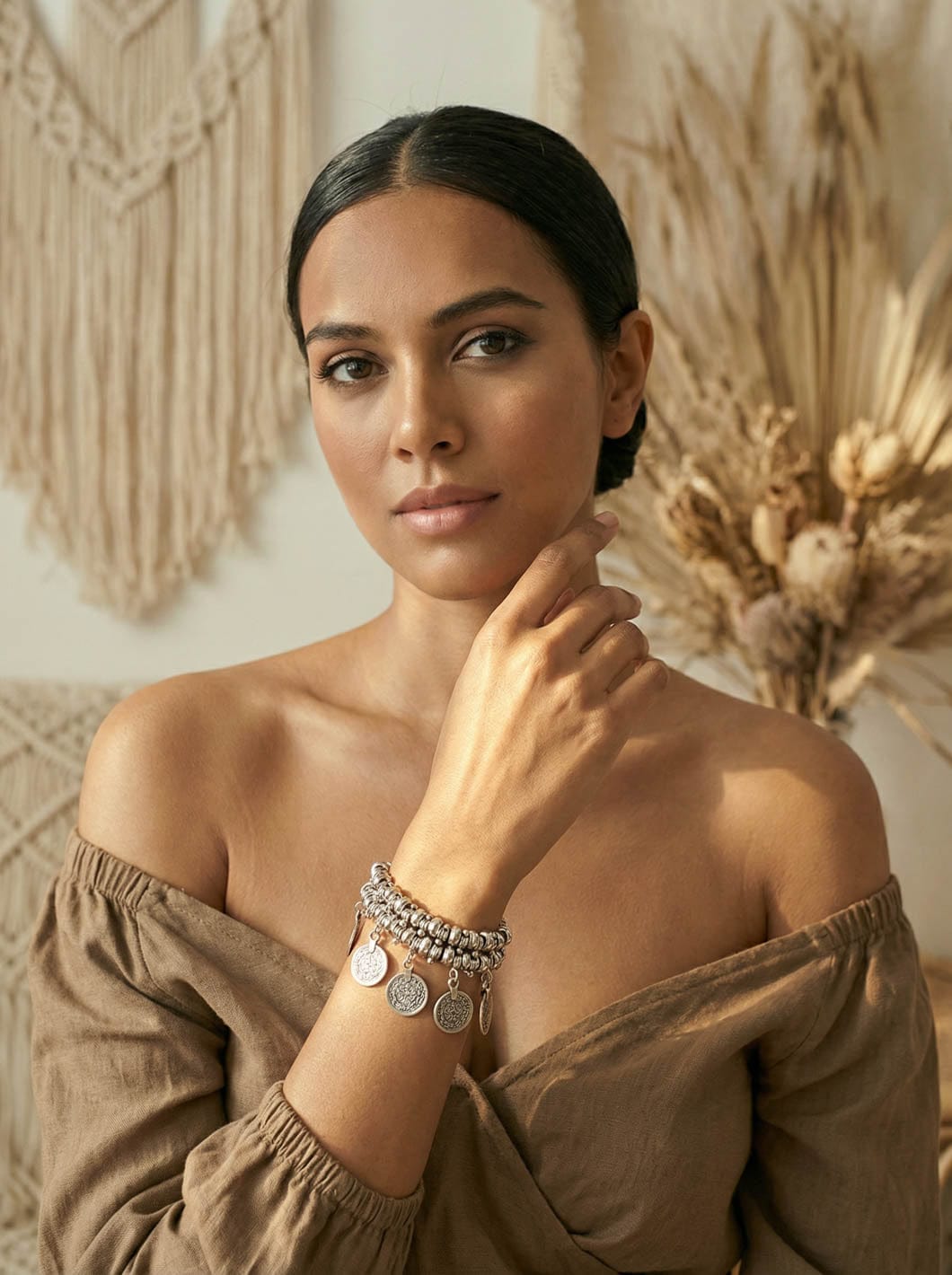 Boho chic coin bracelet - awatara
