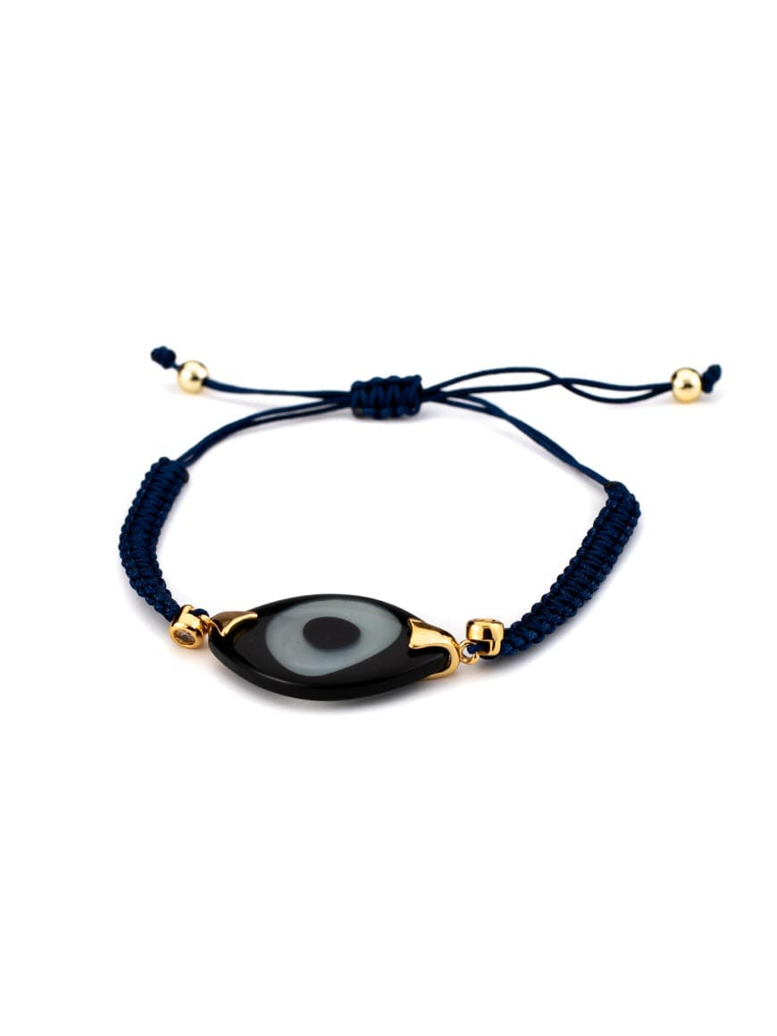 Evil Eye Braided Rope Handmade Bracelet black