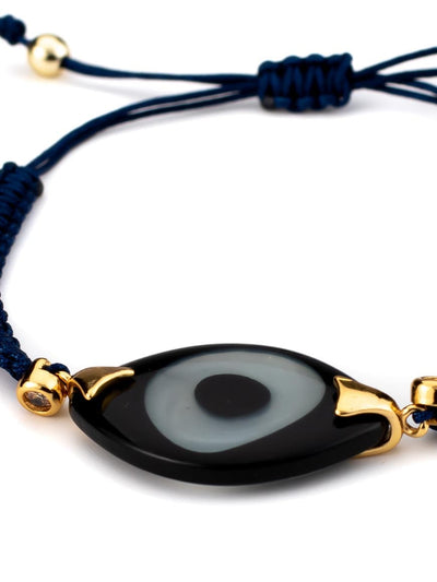 Evil Eye Braided Rope Handmade Bracelet black