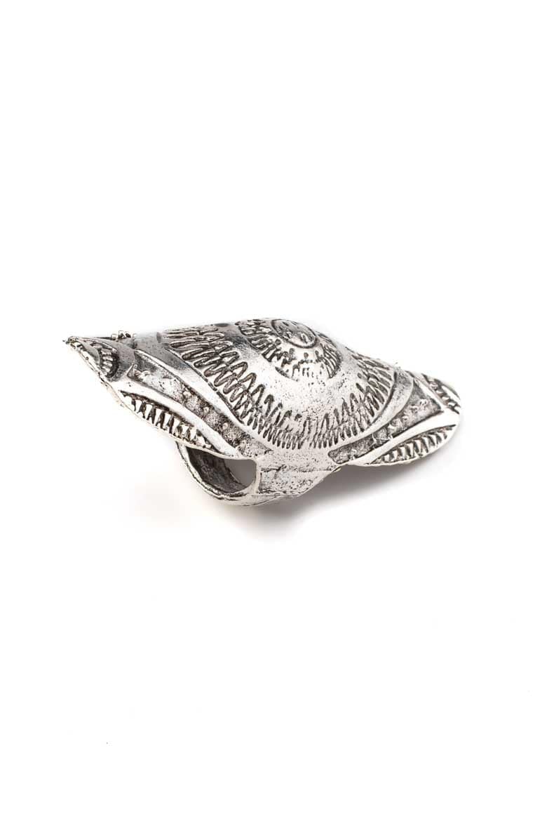 Bohemian chic Big size carving shield shape ring-awatara