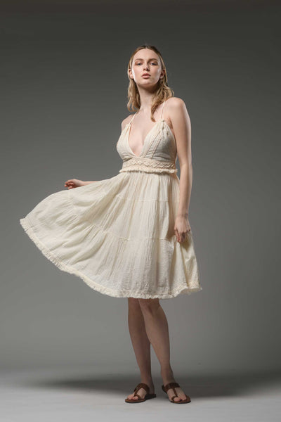 Bohemian Halter Mini Dress