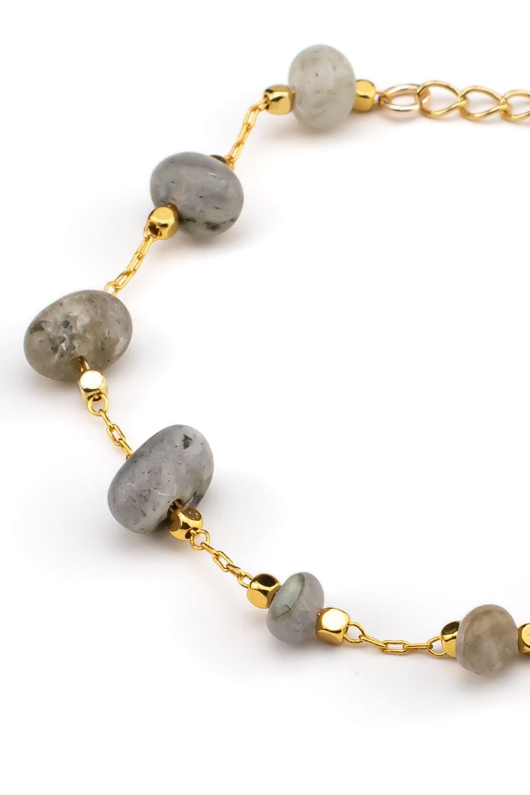 Elegant chic gold plated bracelet decorated with stones-awatara 