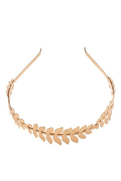 metal gold leaf design hairband headband-awatara