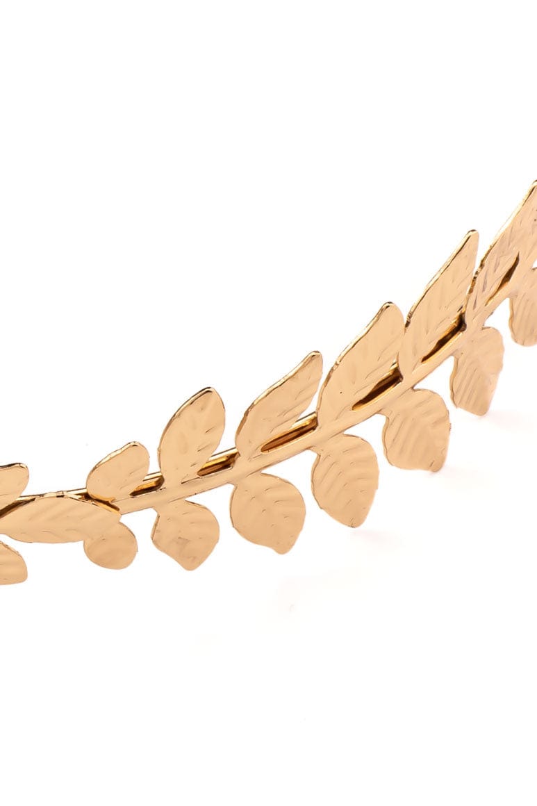 metal gold leaf design hairband headband-awatara