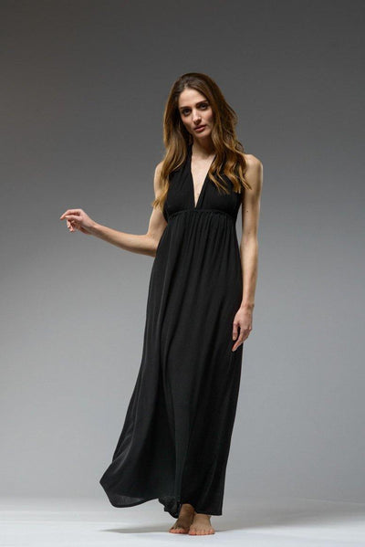 Infinity black full length skirt greek goddess dress