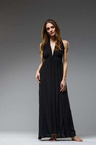 Infinity black full length skirt greek goddess dress