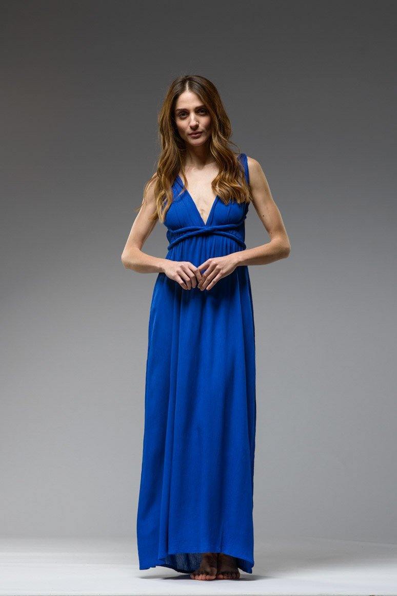 Infinity blue full length skirt multi way wrap maxi dress