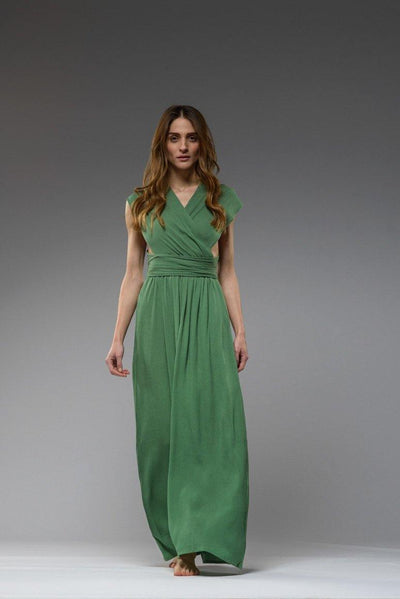 AURA INFINITY GREEN LONG DRESS - awatara