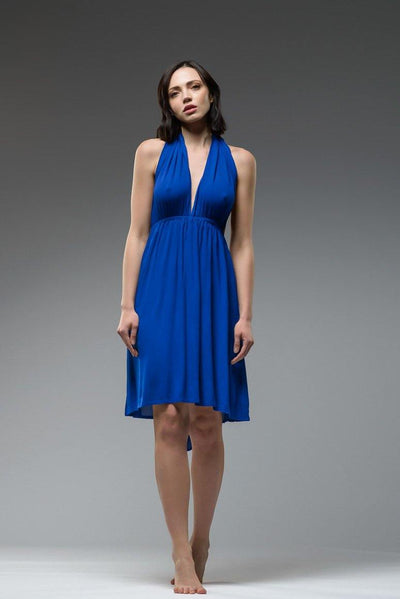 Infinity blue multi way wrap summer stylish short dress