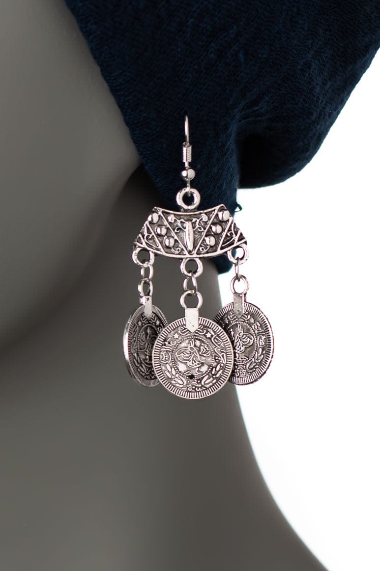 Bohemian coin earrings