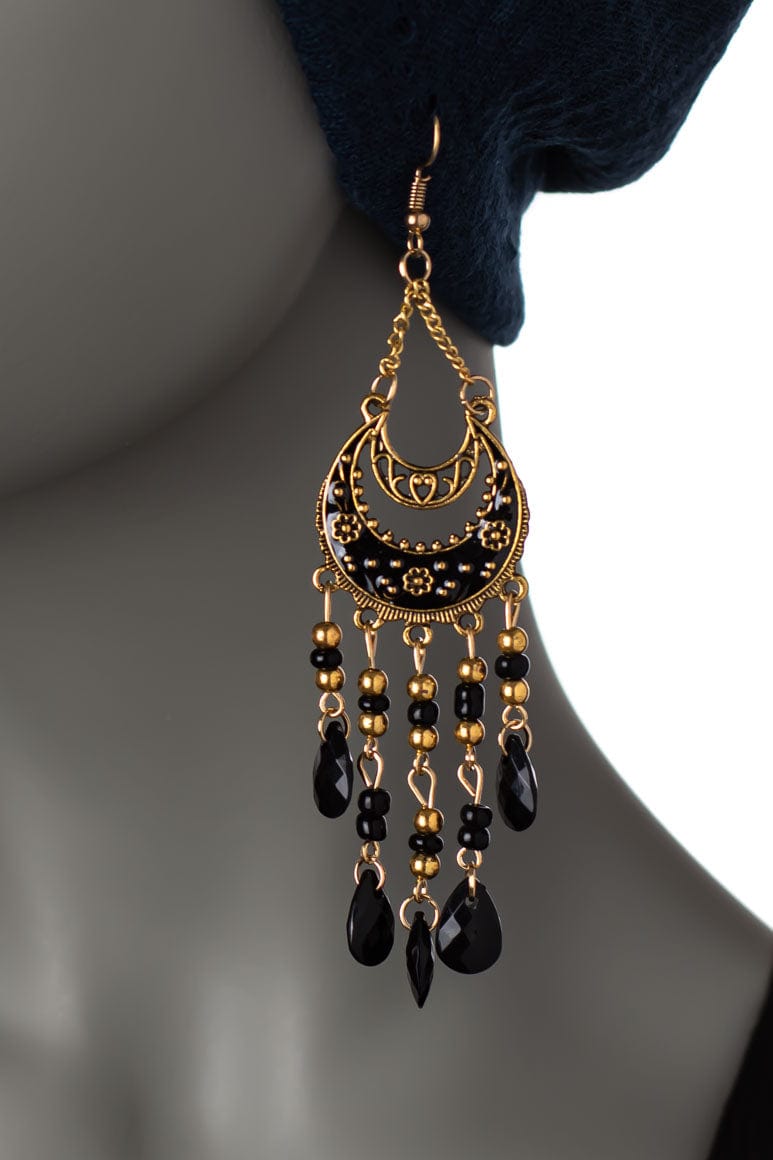 Bohemian Crystal Teardrop Earrings