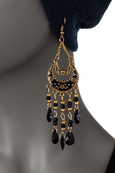 Bohemian Crystal Teardrop Earrings