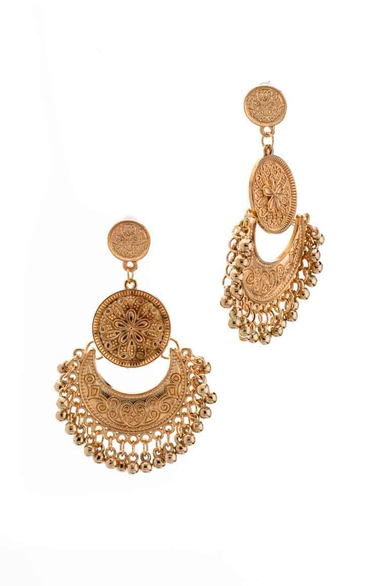 Bohemian Antique style Carved Earrings