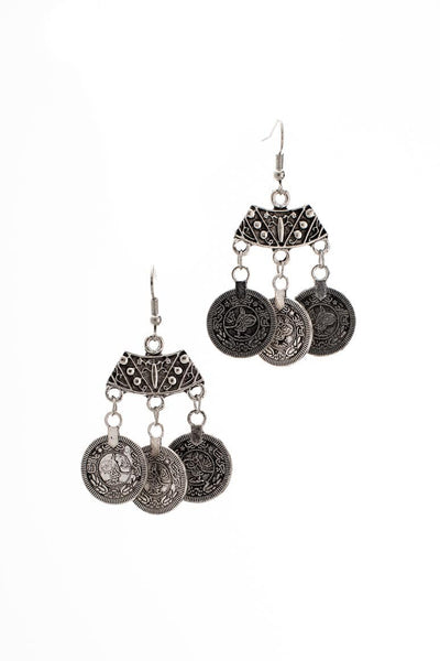 Bohemian coin earrings