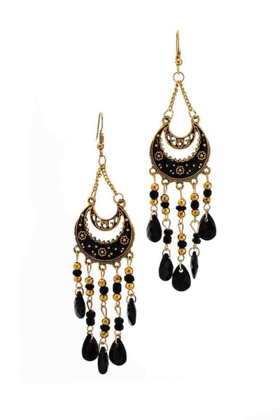 Bohemian Crystal Teardrop Earrings