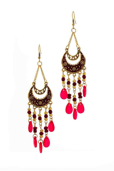 Bohemian Crystal Teardrop Earrings