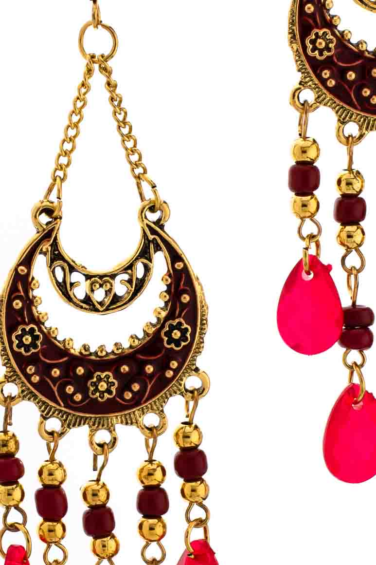 Bohemian Crystal Teardrop Earrings