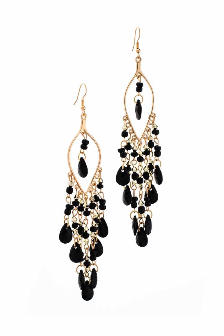 Crystal Long Drop Earrings