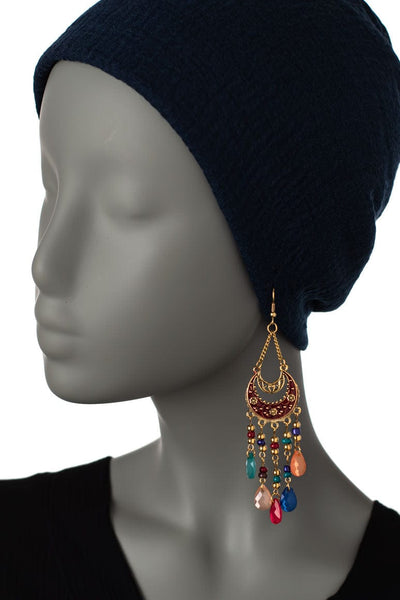 Bohemian Crystal Teardrop Earrings