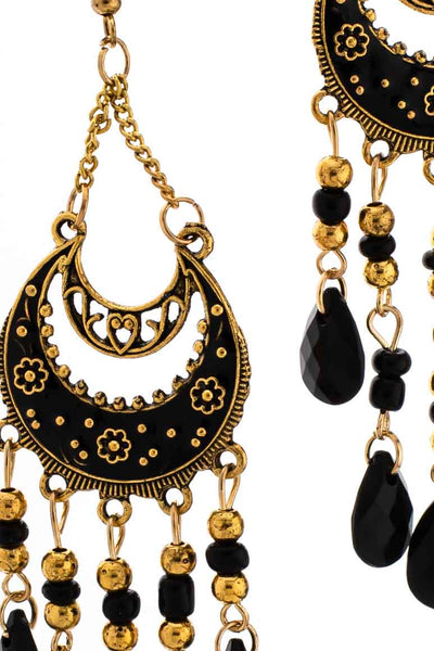 Bohemian Crystal Teardrop Earrings