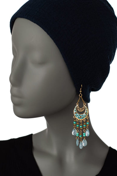 Bohemian Crystal Teardrop Earrings