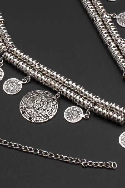 Bohemian coin metal belt gypsy fashion adjustable size