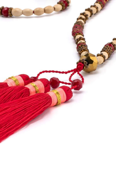 Boho chic tassel necklace - awatara