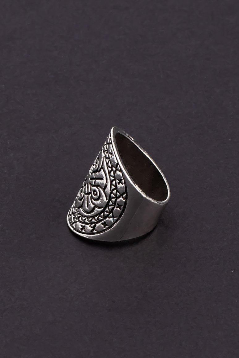  Metal silver bohemian style carving ring-awatara