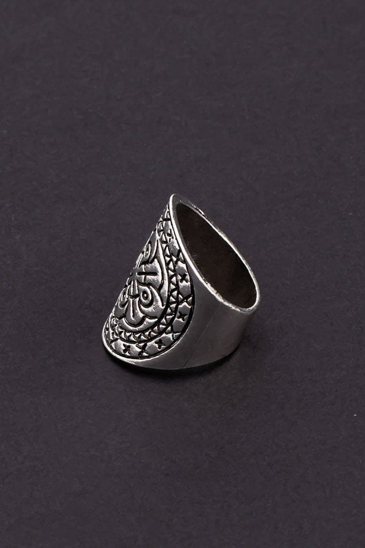  Metal silver bohemian style carving ring-awatara