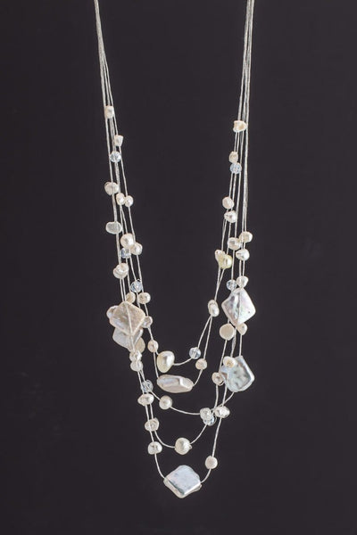Elegant Handmade Pearl Necklace - awatara