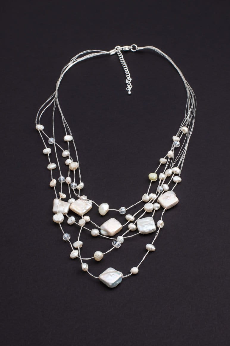 Elegant Handmade Pearl Necklace - awatara