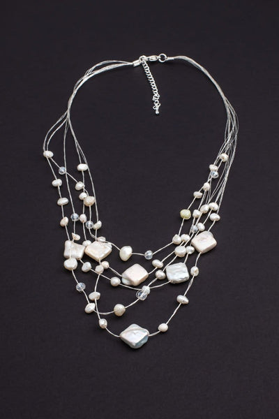 Elegant Handmade Pearl Necklace - awatara