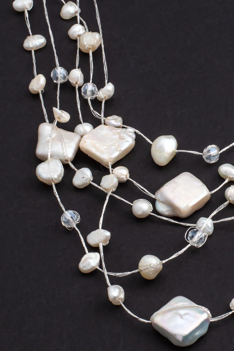 Elegant Handmade Pearl Necklace - awatara