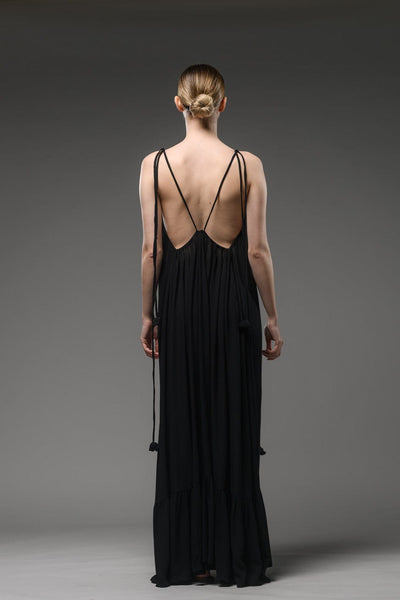 Sexy Elegant Black Backless Dress